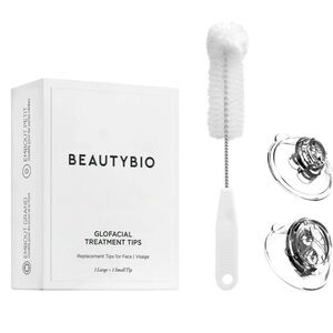 NEW BeautyBio Glofacial Replacement Kit Large & Small Tips + Cleaning Brush